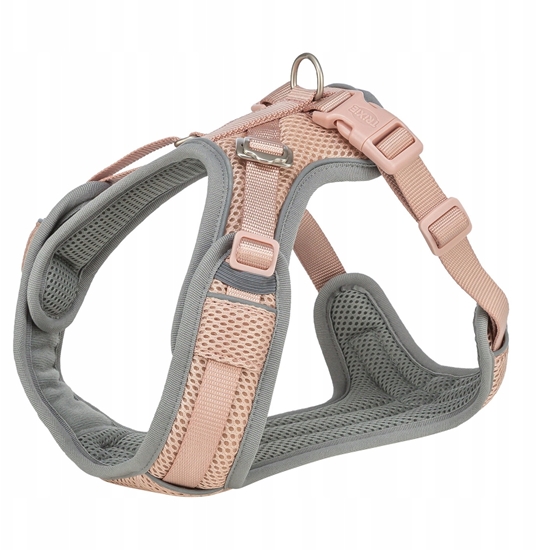 Изображение Trixie Premium FlexMesh harness, róowy, SM: 4869 cm/20 mm, dostosowane do mopsów i buldogów
