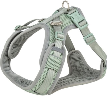 Изображение Trixie Premium FlexMesh harnessy, szawiowy, M: 5880 cm/20 mm, przystosowane dla mopsów i buldogów