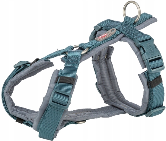 Изображение Trixie premium trekking szelki dla psa petrol/grafit XL: 8097 cm/25 mm