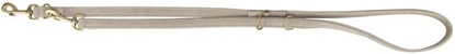 Изображение Trixie smycz regulowana, dla psa, skórzana, jasnoszary, ML: 2 m/20 mm