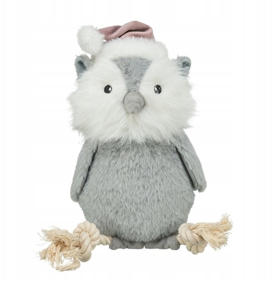 Picture of Trixie Xmas Sowa z link, zabawka, dla psa, pluszowa/linka, 31 cm