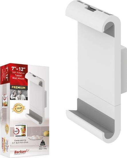 Picture of Uchwyt Barkan Uchwyt cienny na Tablet 7-12 Obrotowy 360 Biay