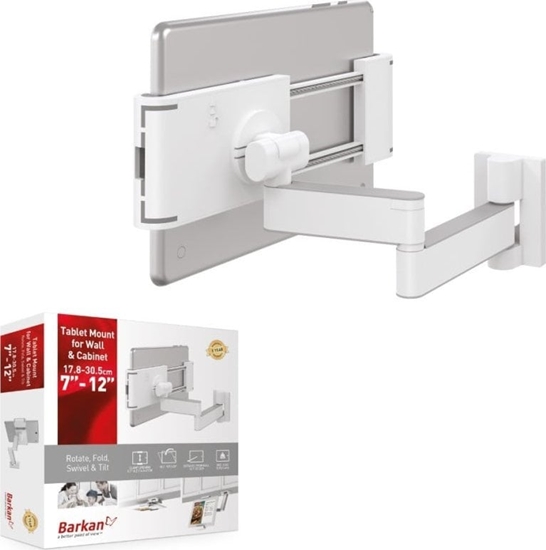 Изображение Uchwyt Barkan Uchwyt do Tabletu 7-12" Obrotowy cienny Podszafkowy Regulacja