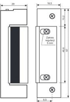 Picture of ucznik Elektrozaczep symetryczny NC Z pamici wewntrzn 1433-12AC/DC (19814-1203)