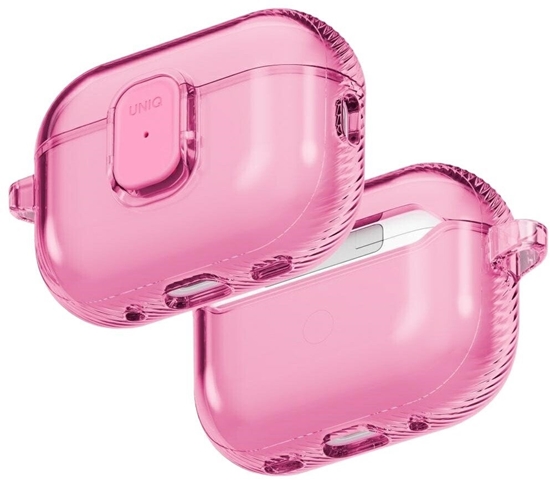 Picture of Uniq Etui Glase Pro do Apple AirPods Pro 3 Lock Case róowy