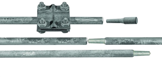 Изображение Uziom bezgwintowy skadany kompletny 3m fi16mm (2x1,5m) OC ocynk ogniowy R.8055BG