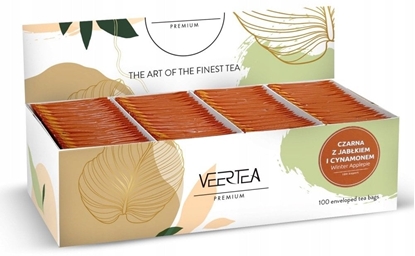 Изображение VEERTEA PREMIUM Herbata czarna Winter Applepie z jabkiem i cynamonem 100 kopert