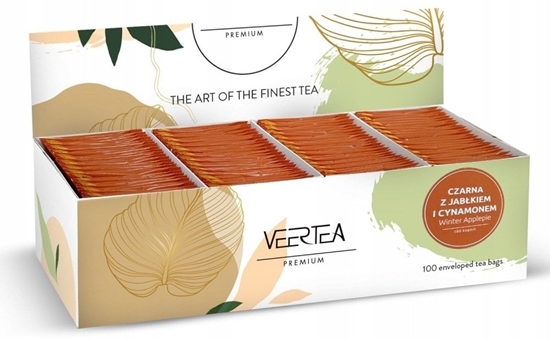 Изображение VEERTEA PREMIUM Herbata czarna Winter Applepie z jabkiem i cynamonem 100 kopert