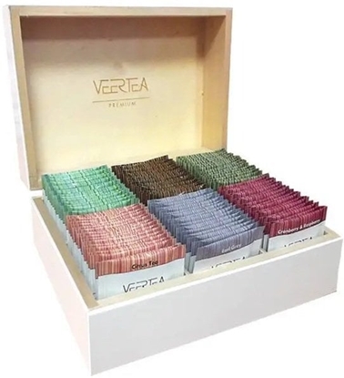Picture of VEERTEA PREMIUM Zestaw herbat w biaej skrzynce 96 kopert