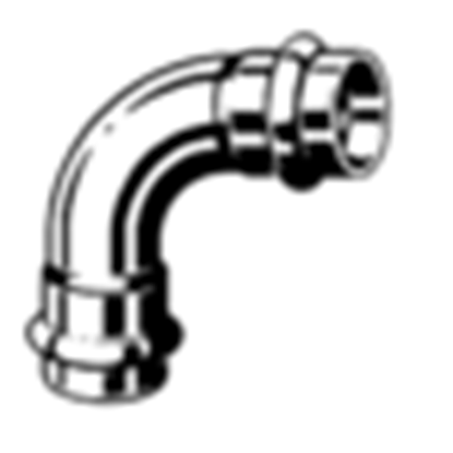 Attēls no Viega uk 90° SANPRESS INOX 28mm 435 738
