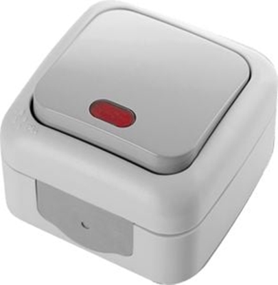 Picture of Viko cznik pojedynczy Palmiye podwietlany IP54 szary (90555519)