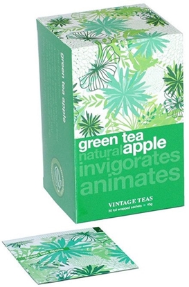 Attēls no Vintage Teas Herbata zielona Green Tea Natural Apple 30 saszetek