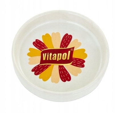 Attēls no Vitapol Miska dla chomika, biaa, nadruk ceramiczna, 50ml