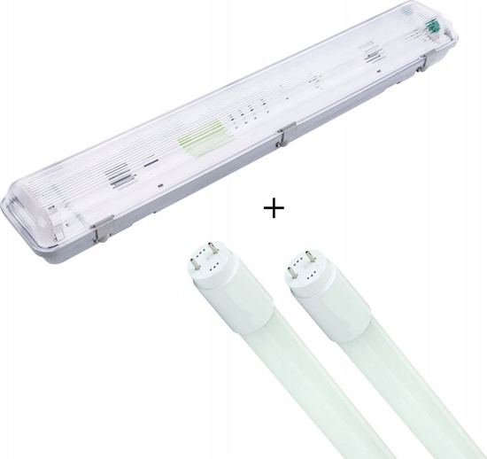 Picture of Volteno Oprawa hermetyczna do tub LED szara IP65 ABS + PS 66,1x11,2x8,3cm VO2814