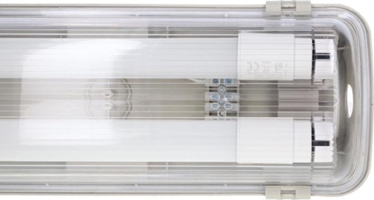 Attēls no Volteno Oprawa hermetyczna ze wietlówkami LED 2x9W 60cm 4000K 1584lm Szara IP65 ABS + PS 67,5x11,3x5cm VO2812