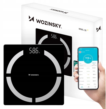 Attēls no Waga azienkowa Wozinsky WIWL-30 inteligentna Bluetooth - czarna