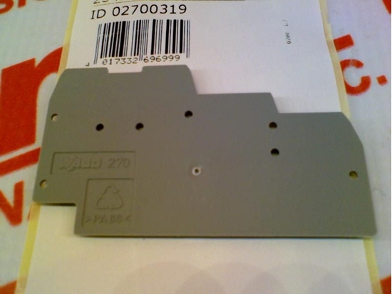 Picture of Wago cianka kocowa do zczek 3-pietrowych szara (270-319)