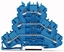 Picture of Wago Zczka 3-pitrowa przelotowa N/N/N 69,5x93,3mm niebieska - 2002-3204
