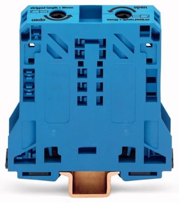 Attēls no Wago Zczka przelotowa 2-przewodowa 20x94mm niebieska - 285-154