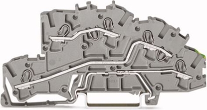Изображение Wago Zczka szynowa 3-pietrowa 2,5mm2 L/L/PE szara (2003-7645)