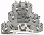 Изображение Wago Zczka szynowa 3-pitrowa 2,5mm2 szara PE/N/L (2002-3217)