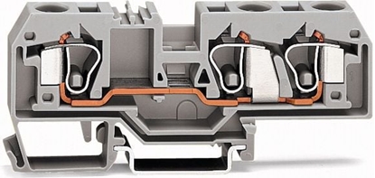 Изображение Wago Zczka szynowa 3-przewodowa 10mm2 szara (284-681)