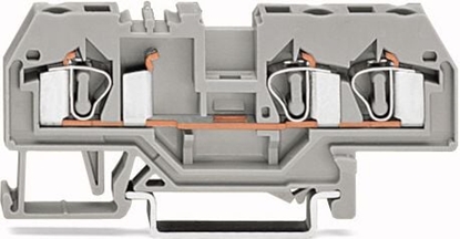 Picture of Wago Zczka szynowa 3-przewodowa 4mm2 szara (281-681)