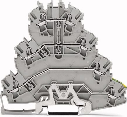 Picture of Wago Zczka szynowa 4-pietrowa 7-zaciskowa 2,5mm2 L/L/L/PE szara (2002-4127)
