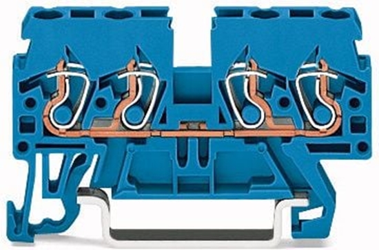 Picture of Wago Zczka szynowa 4-przewodowa 2,5mm2 niebieska (870-834)