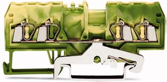 Picture of Wago Zczka szynowa 4-przewodowa 2,5mm2 óto-zielona (280-837)