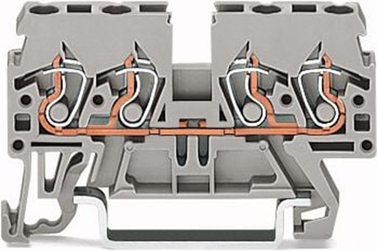 Picture of Wago Zczka szynowa 4-przewodowa 2,5mm2 szara (870-831)