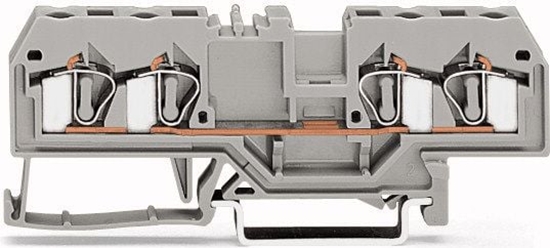 Picture of Wago Zczka szynowa 4-przewodowa 4mm2 pomaraczowa (281-653)