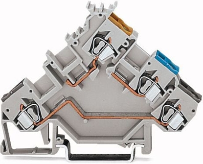 Picture of Wago Zczka szynowa 4-przewodowa do czujników 2,5mm2 szara (280-553)