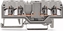 Picture of Wago Zczka szynowa 4-przewodowa z diod 1N4007 2,5mm2 szara (280-815/281-410)