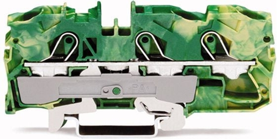 Изображение Wago Zczka szynowa ochronna 3-przewodowa 10mm2 óto-zielona (2010-1307)