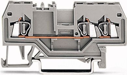 Picture of Wago Zczka szynowa przelotowa 3-przewodowa 1,5mm2 szara (279-681)