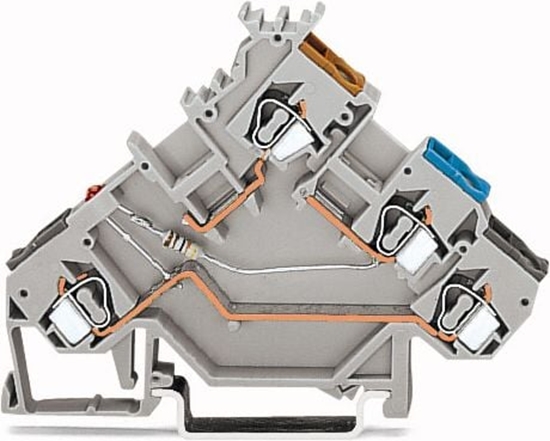 Picture of Wago Zczka szynowa z LED do czujników PNP 2,5mm2 szara (280-560/281-434)