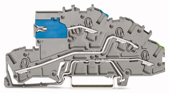 Изображение Wago Zczka TopJobs 2-pitrowa z cznikiem suwakowym NT/L.PE 42,3x96mm szara (2003-7641)