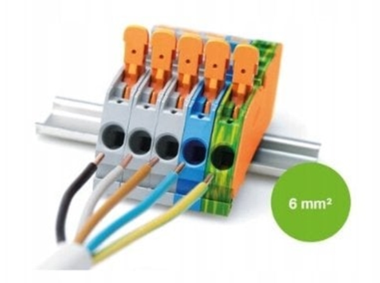 Picture of Wago Zestaw zczek do zasilania 3 fazowego 6mm2 kompletny 821-099/000-007