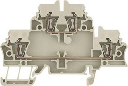 Изображение Weidmuller Zczka szynowa 2-pitrowa 4-przewodowa sprynowa 2,5mm2 beowa (1674300000)
