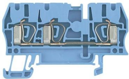 Изображение Weidmuller Zczka szynowa 3-przewodowa 2,5mm2 niebieska (1608550000)
