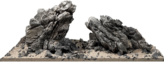 Изображение WIO Silver Shine River, Zestaw do dekoracji, do akwarium, czarny, ciemnobrzowy i szary, 9 kg, pudeko