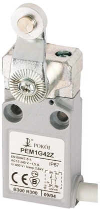 Изображение Wycznik kracowy 1R 1Z migowy dwignia z rolk metalow Ø14 PEM1G42Z A37-A93Z
