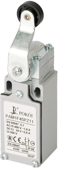 Picture of Wycznik kracowy 1R 1Z migowy metal dwignia z rolk z tworzywa Ø18 PAM1F45PZ11 A37-4710