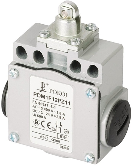 Изображение Wycznik kracowy 1R 1Z migowy popychacz stalowy z rolk stalow Ø11 PDM1F12PZ11 A37-5660