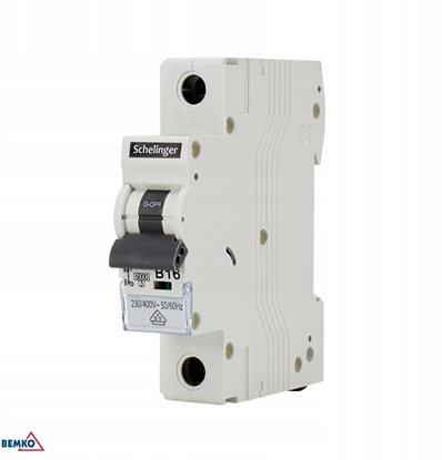 Изображение Wycznik nadprdowy 1P B 16A 6kA AC SCHELINGER A02-G8-1P-B16