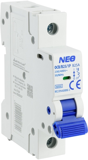 Picture of Wycznik nadprdowy 1P B 25A 6kA NEO OCB/B25/1P 87.620