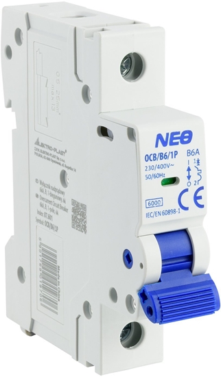 Picture of Wycznik nadprdowy 1P B 6A 6kA NEO OCB/B6/1P 87.601