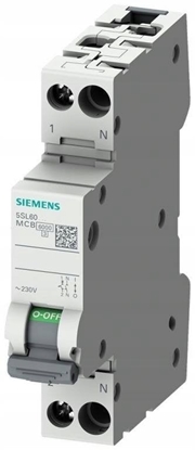 Attēls no Wycznik nadprdowy 1P+N B 25A 6kA AC SENTRON 5SL6025-6