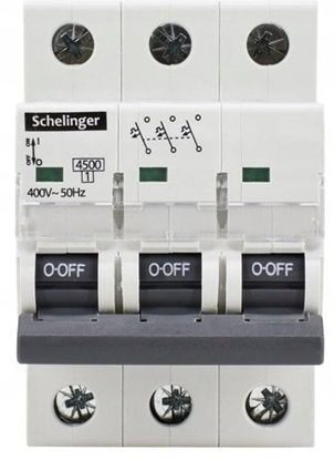 Изображение Wycznik nadprdowy 3P B 10A 4,5kA AC SCHELINGER A02-G7-3P-B10